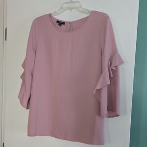 Alfani Soft Pink Blouse with Zipper Detail